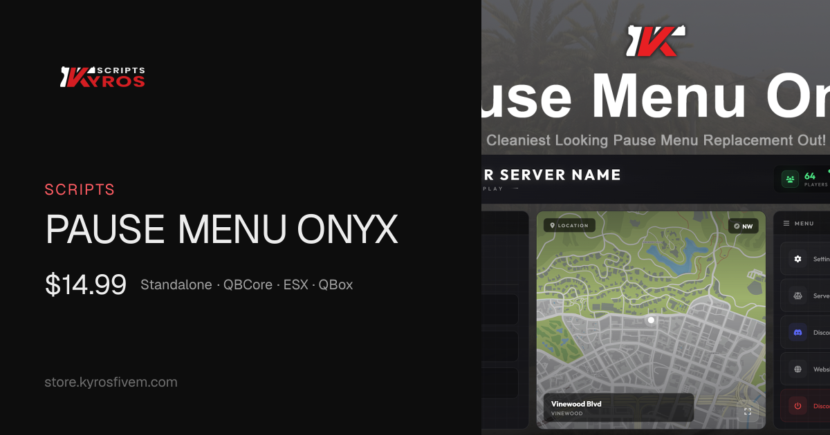 PAUSE MENU ONYX | Kyros